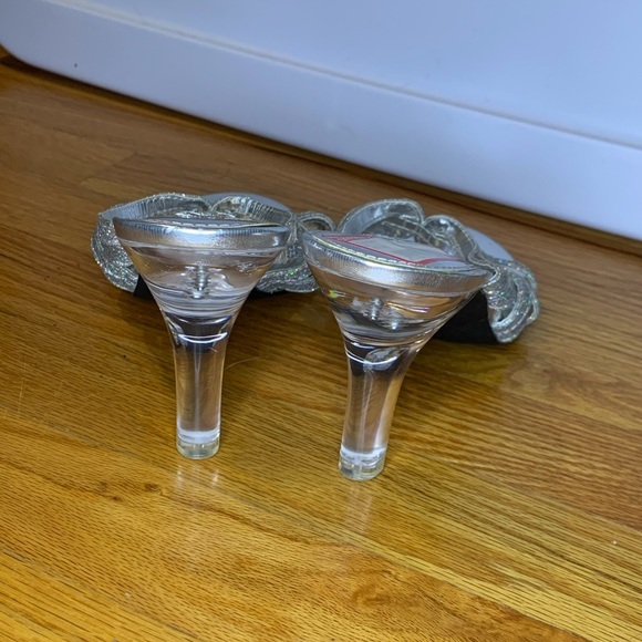 NWOT Nina Slingback Strappy Glitter Sandals - Picture 4 of 5